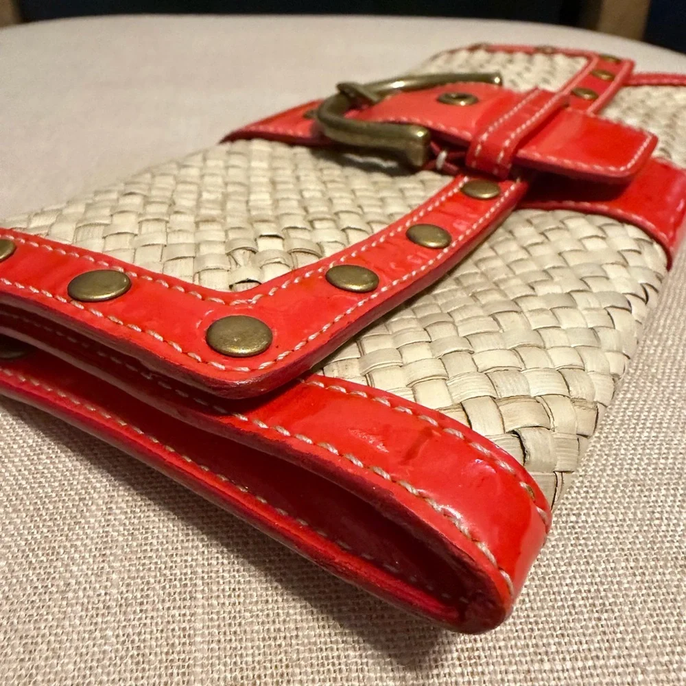 Coach SoHo Vintage Woven Straw Wristlet, No.A04K-4985